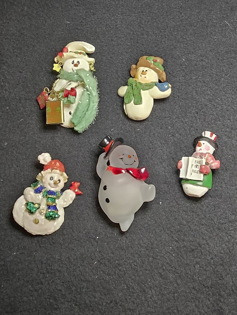 Holday Snowmen Brooches